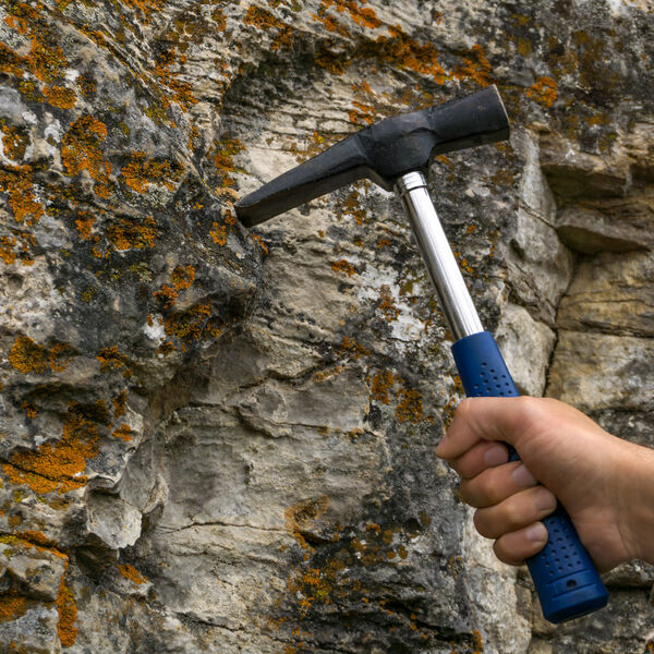 Geologist working