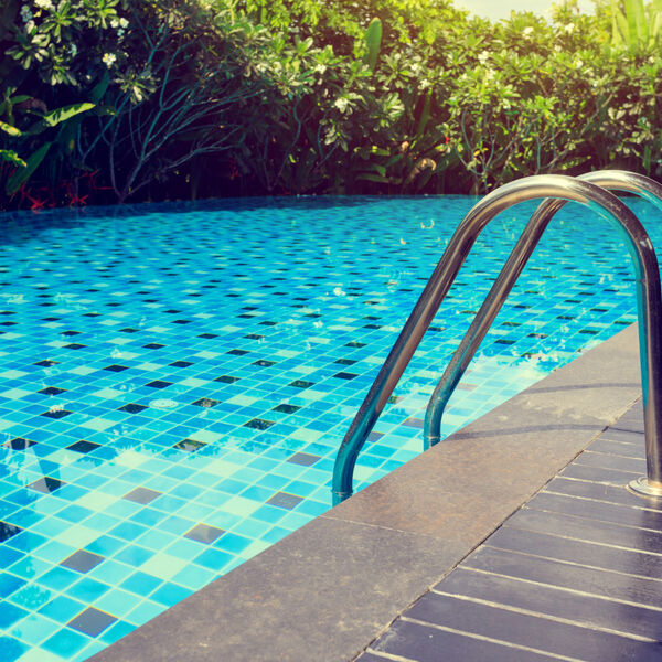 Outdoor swimming pool during the day